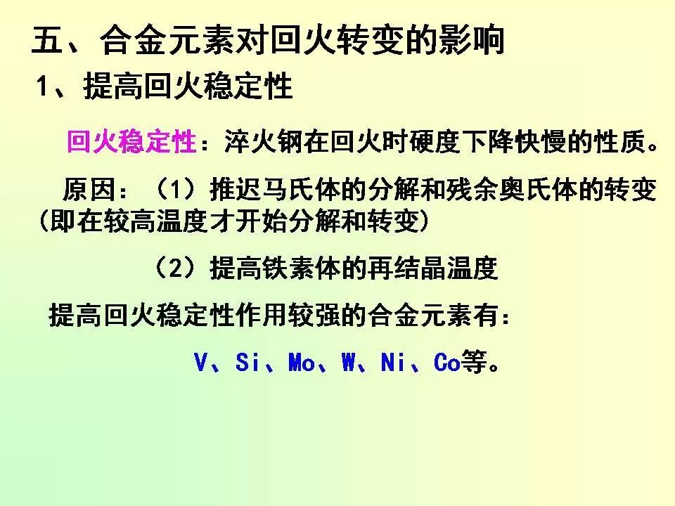 合金元素对钢的影响