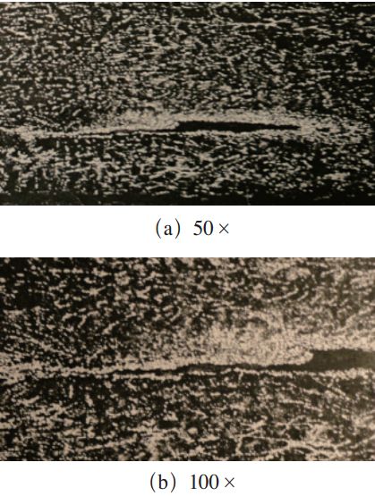试样中裂纹及组织